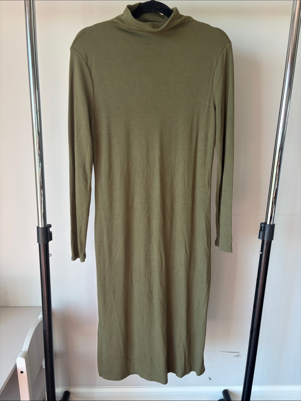 A New Day Olive Green Long Sleeve Turtleneck Dress